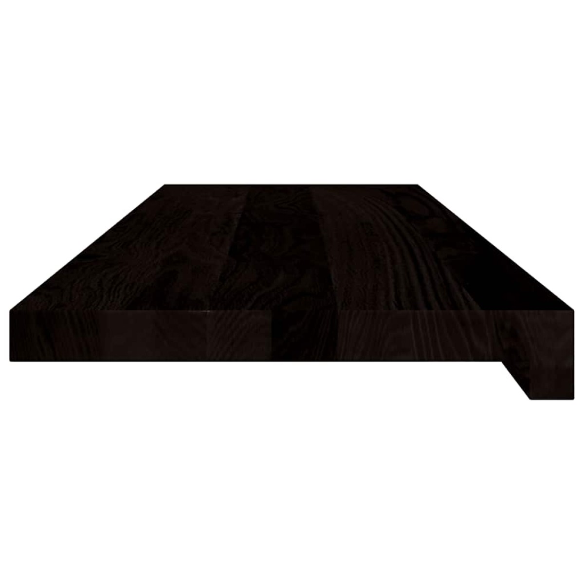 vidaXL Πέλματα Σκάλας 2 τεμάχια Καφέ-Μαύρο 80x30x2 cm Ξύλο μασίφ δρυς