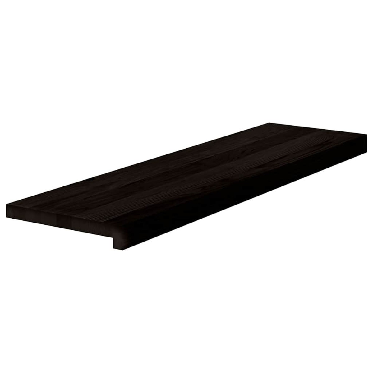 vidaXL Πέλματα Σκάλας 2 τεμάχια Καφέ-Μαύρο 90x30x2 cm Ξύλο μασίφ δρυς