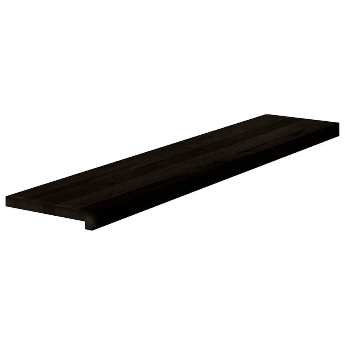 vidaXL Πέλματα Σκάλας 2 τεμάχια Καφέ-Μαύρο 120x30x2cm Ξύλο μασίφ δρυς