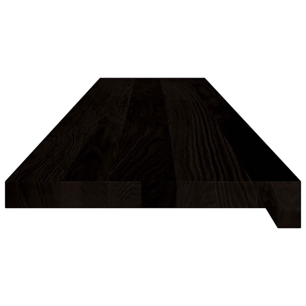 vidaXL Πέλματα Σκάλας 2 τεμάχια Καφέ-Μαύρο 120x30x2cm Ξύλο μασίφ δρυς
