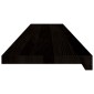 vidaXL Πέλματα Σκάλας 2 τεμάχια Καφέ-Μαύρο 120x30x2cm Ξύλο μασίφ δρυς