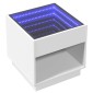 vidaXL Κομοδίνο Άπειρο Φως LED Λευκό 50x50x50 εκ.