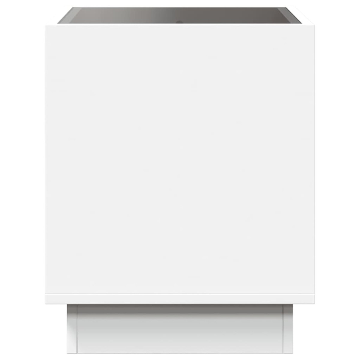 vidaXL Κομοδίνο Άπειρο Φως LED Λευκό 50x50x50 εκ.