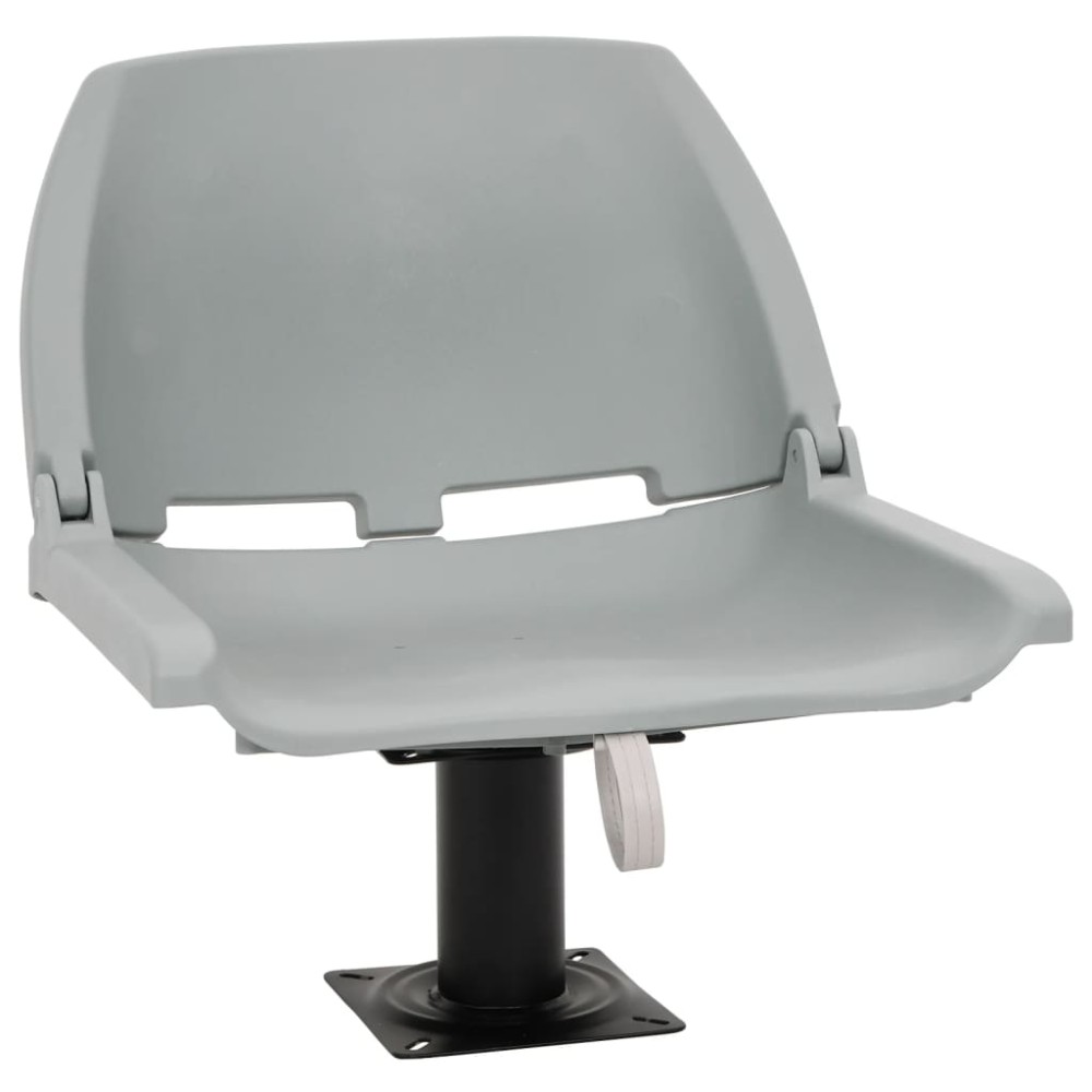 vidaXL Κάθισμα Σκάφους Πτυσσόμ. 2 τεμ. Γκρι 48x51x41 εκ Χωρίς Μαξιλάρι