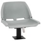 vidaXL Κάθισμα Σκάφους Πτυσσόμ. 2 τεμ. Γκρι 48x51x41 εκ Χωρίς Μαξιλάρι
