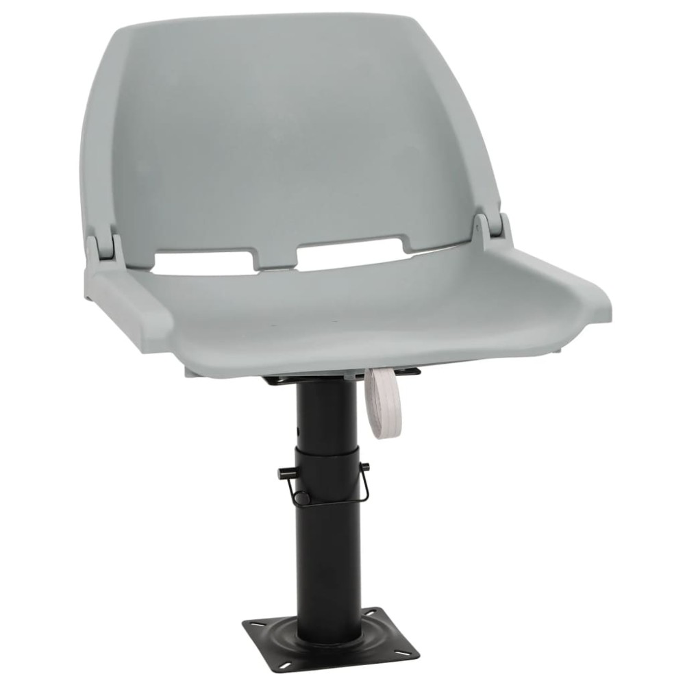 vidaXL Κάθισμα Σκάφους Πτυσσόμ. 2 τεμ. Γκρι 48x51x41 εκ Χωρίς Μαξιλάρι