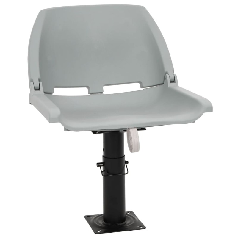 vidaXL Κάθισμα Σκάφους Πτυσσόμ. 2 τεμ. Γκρι 48x51x41 εκ Χωρίς Μαξιλάρι