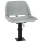 vidaXL Κάθισμα Σκάφους Πτυσσόμ. 2 τεμ. Γκρι 48x51x41 εκ Χωρίς Μαξιλάρι