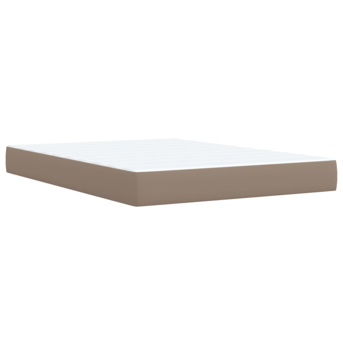vidaXL Κρεβάτι Boxspring με Στρώμα Καπουτσίνο 160x200εκ.από Συνθ.Δέρμα