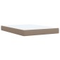 vidaXL Κρεβάτι Boxspring με Στρώμα Καπουτσίνο 160x200εκ.από Συνθ.Δέρμα