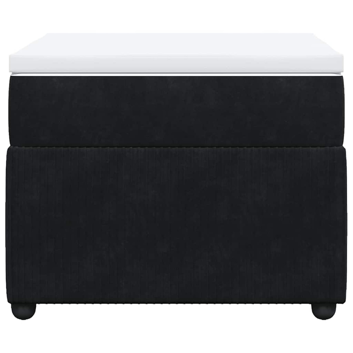 vidaXL Κρεβάτι Boxspring με Στρώμα Μαύρο 100x200 εκ. Βελούδινο