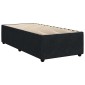 vidaXL Κρεβάτι Boxspring με Στρώμα Μαύρο 100x200 εκ. Βελούδινο