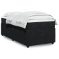vidaXL Κρεβάτι Boxspring με Στρώμα Μαύρο 100x200 εκ. Βελούδινο