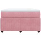 vidaXL Κρεβάτι Boxspring με Στρώμα Ροζ 120x200 εκ. Βελούδινο