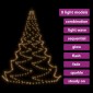 vidaXL Δέντρο Επιτοίχιο 260LED Θερ. Λευκό 3μ. Εσωτ./Εξωτ. Μετ. Γάντζοι