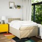 vidaXL Κρεβάτι Boxspring με Στρώμα Κρεμ 120x200 εκ. Υφασμάτινο
