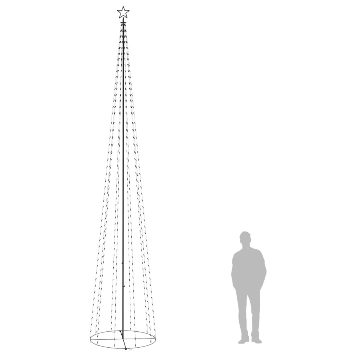 vidaXL Δέντρο από Φωτάκια 752 LED Μπλε 160 x 500 εκ.