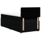 vidaXL Κρεβάτι Boxspring με Στρώμα Μαύρο 100 x 200 εκ. Υφασμάτινο