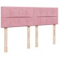 vidaXL Κρεβάτι Boxspring με Στρώμα Ροζ 160x200 εκ. Βελούδινο