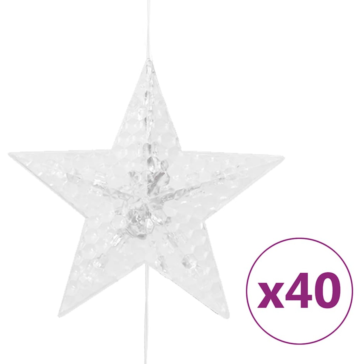 vidaXL Κουρτίνα LED Φωτάκια 200 LED Πολύχρωμη με 8 Λειτουργίες