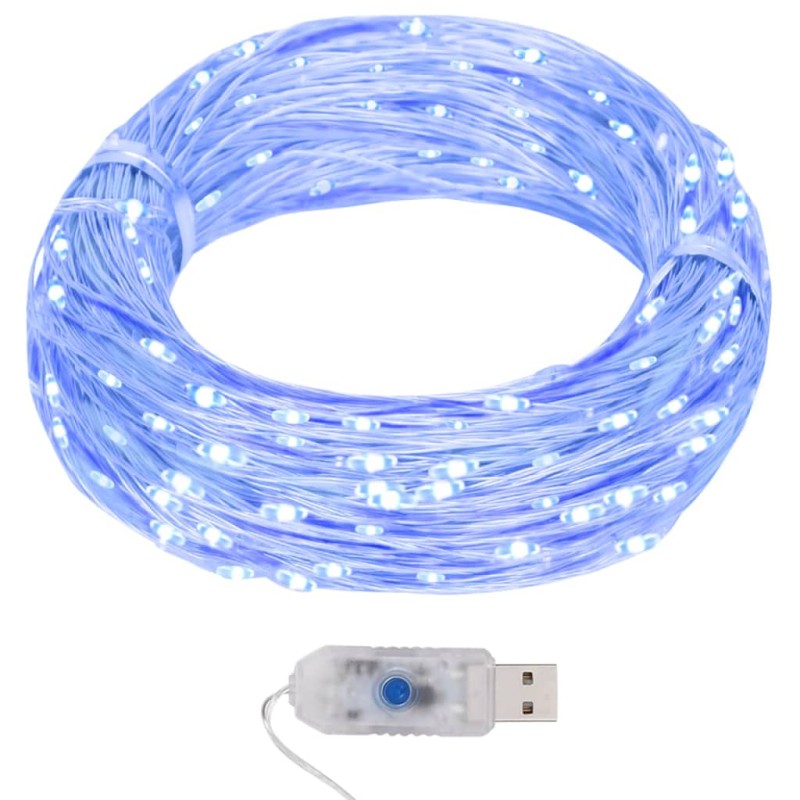 vidaXL Φωτάκια Ψείρες LED Μπλε 40 μ. 400 LED με 8 Λειτουργίες