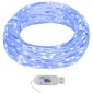 vidaXL Φωτάκια Ψείρες LED Μπλε 40 μ. 400 LED με 8 Λειτουργίες