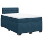 vidaXL Κρεβάτι Boxspring με Στρώμα Μπλε 120x190 εκ. Βελούδινο