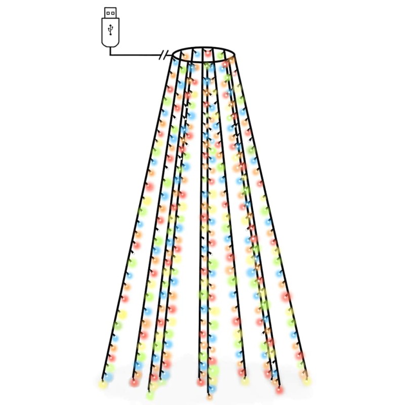 vidaXL Χριστουγεννιάτικα Λαμπάκια Χταπόδι 150 LED Πολύχρωμα 150 εκ.