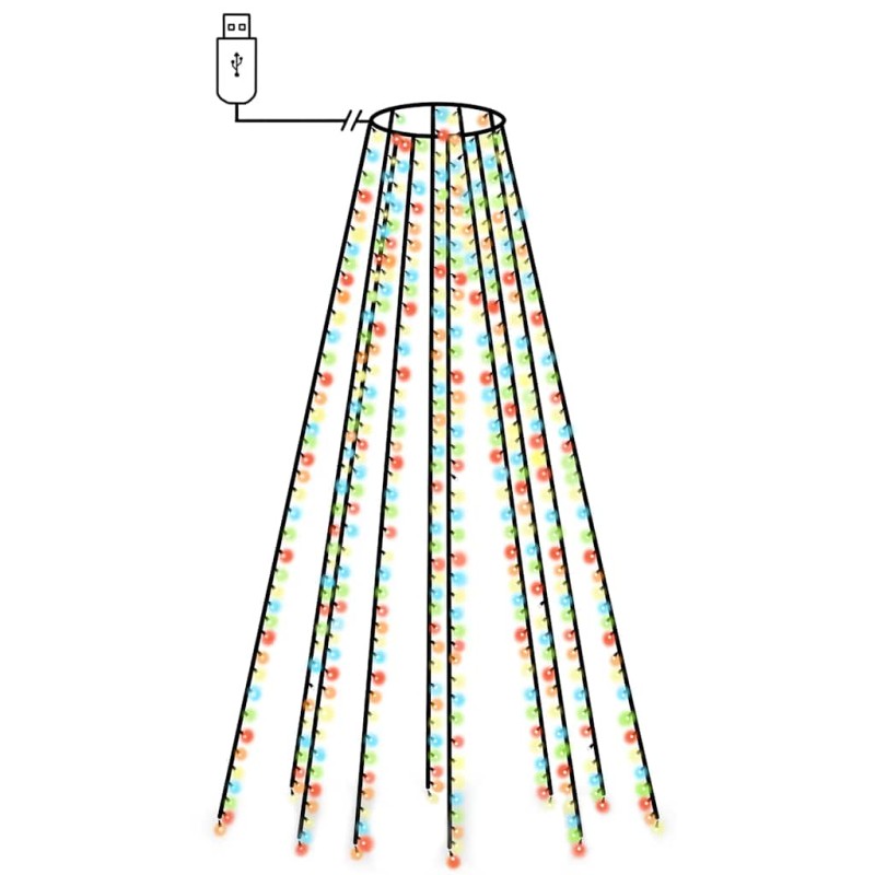 vidaXL Χριστουγεννιάτικα Λαμπάκια Χταπόδι 400 LED Πολύχρωμα 400 εκ.