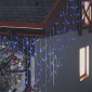 vidaXL Κουρτίνα LED Φωτάκια Σταλακτίτες 10 μ. 400 LED Μπλε 8 Λειτ.