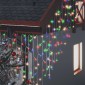 vidaXL Κουρτίνα LED Φωτάκια Σταλακτίτες 10μ. 400 LED Πολύχρωμα 8 Λειτ.