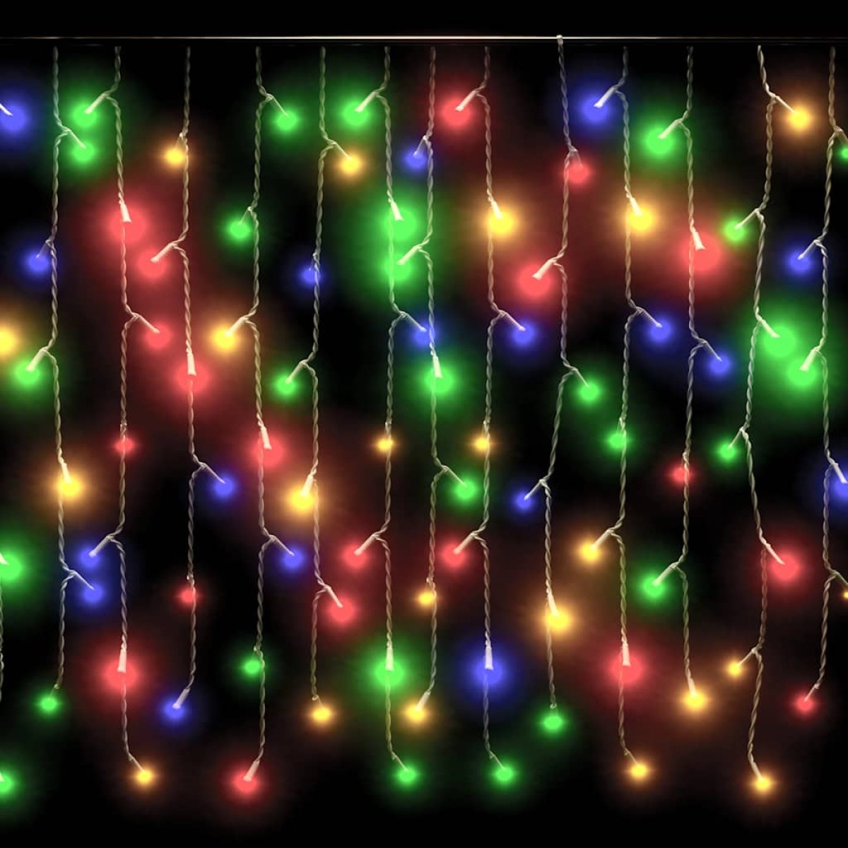 vidaXL Κουρτίνα LED Φωτάκια Σταλακτίτες 10μ. 400 LED Πολύχρωμα 8 Λειτ.