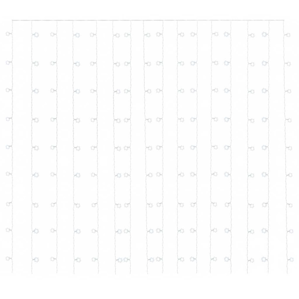 vidaXL Κουρτίνα LED Φωτάκια 300 LED Ψυχρό Λευκό 3 x 3 μ. 8 Λειτουργίες