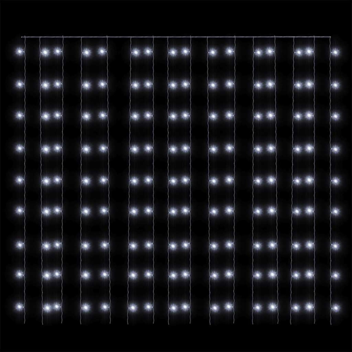 vidaXL Κουρτίνα LED Φωτάκια 300 LED Ψυχρό Λευκό 3 x 3 μ. 8 Λειτουργίες