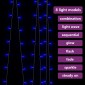 vidaXL Κουρτίνα LED Φωτάκια 300 LED Μπλε 3 x 3 μ. 8 Λειτουργίες