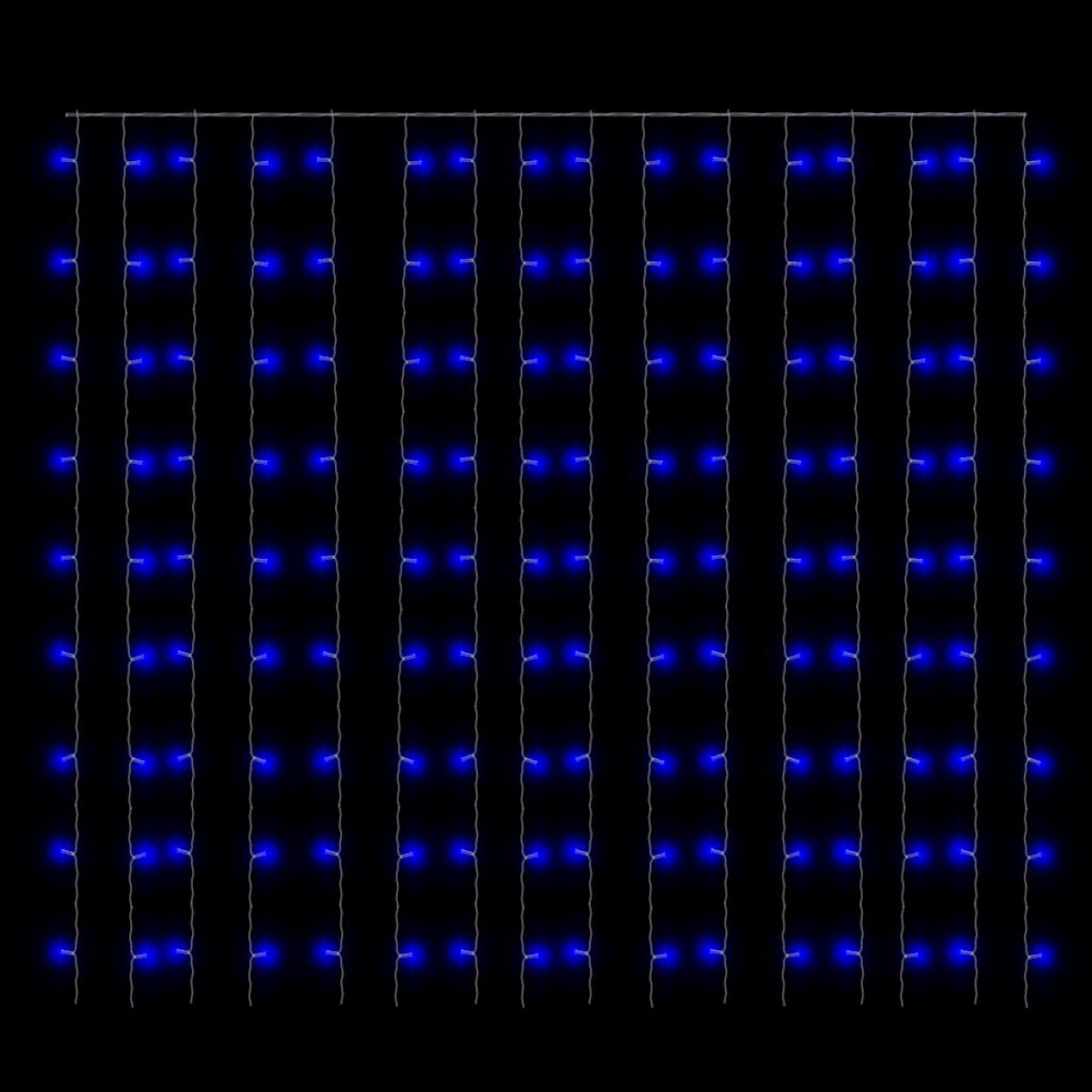 vidaXL Κουρτίνα LED Φωτάκια 300 LED Μπλε 3 x 3 μ. 8 Λειτουργίες