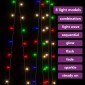 vidaXL Κουρτίνα LED Φωτάκια 300 LED Πολύχρωμα 3 x 3 μ. 8 Λειτουργίες