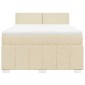 vidaXL Κρεβάτι Boxspring με Στρώμα Κρεμ 140x190 εκ. Υφασμάτινο