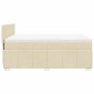 vidaXL Κρεβάτι Boxspring με Στρώμα Κρεμ 140x190 εκ. Υφασμάτινο