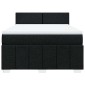vidaXL Κρεβάτι Boxspring με Στρώμα Μαύρο 140x200 εκ. Υφασμάτινο