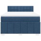 vidaXL Κρεβάτι Boxspring με Στρώμα Μπλε 140x200 εκ. Υφασμάτινο