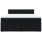vidaXL Κρεβάτι Boxspring με Στρώμα Μαύρο 180x200 εκ. Υφασμάτινο