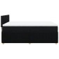 vidaXL Κρεβάτι Boxspring με Στρώμα Μαύρο 140x190 εκ. Υφασμάτινο