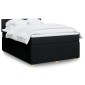 vidaXL Κρεβάτι Boxspring με Στρώμα Μαύρο 140x190 εκ. Υφασμάτινο