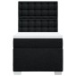 vidaXL Κρεβάτι Boxspring με Στρώμα Μαύρο 90x200 εκ. Υφασμάτινο