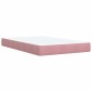 vidaXL Κρεβάτι Boxspring με Στρώμα Ροζ 120x200 εκ. Βελούδινο