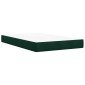 vidaXL Κρεβάτι Boxspring με Στρώμα Σκούρο Πράσινο 120x200εκ. Βελούδινο