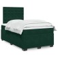 vidaXL Κρεβάτι Boxspring με Στρώμα Σκούρο Πράσινο 120x200εκ. Βελούδινο