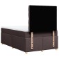 vidaXL Κρεβάτι Boxspring με Στρώμα Σκούρο Καφέ 120x190 εκ Υφασμάτινο