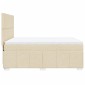 vidaXL Κρεβάτι Boxspring με Στρώμα Κρεμ 140x190 εκ. Υφασμάτινο